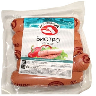 Сосиски Бистро 0,500г Армавирский мясоконсервный комбинат